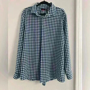 Blue checkered dress shirt